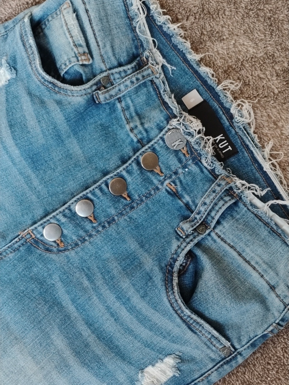 Kut From The Kloth Connie Distressed High Rise Ankle Skinny - Picture 2 of 7
